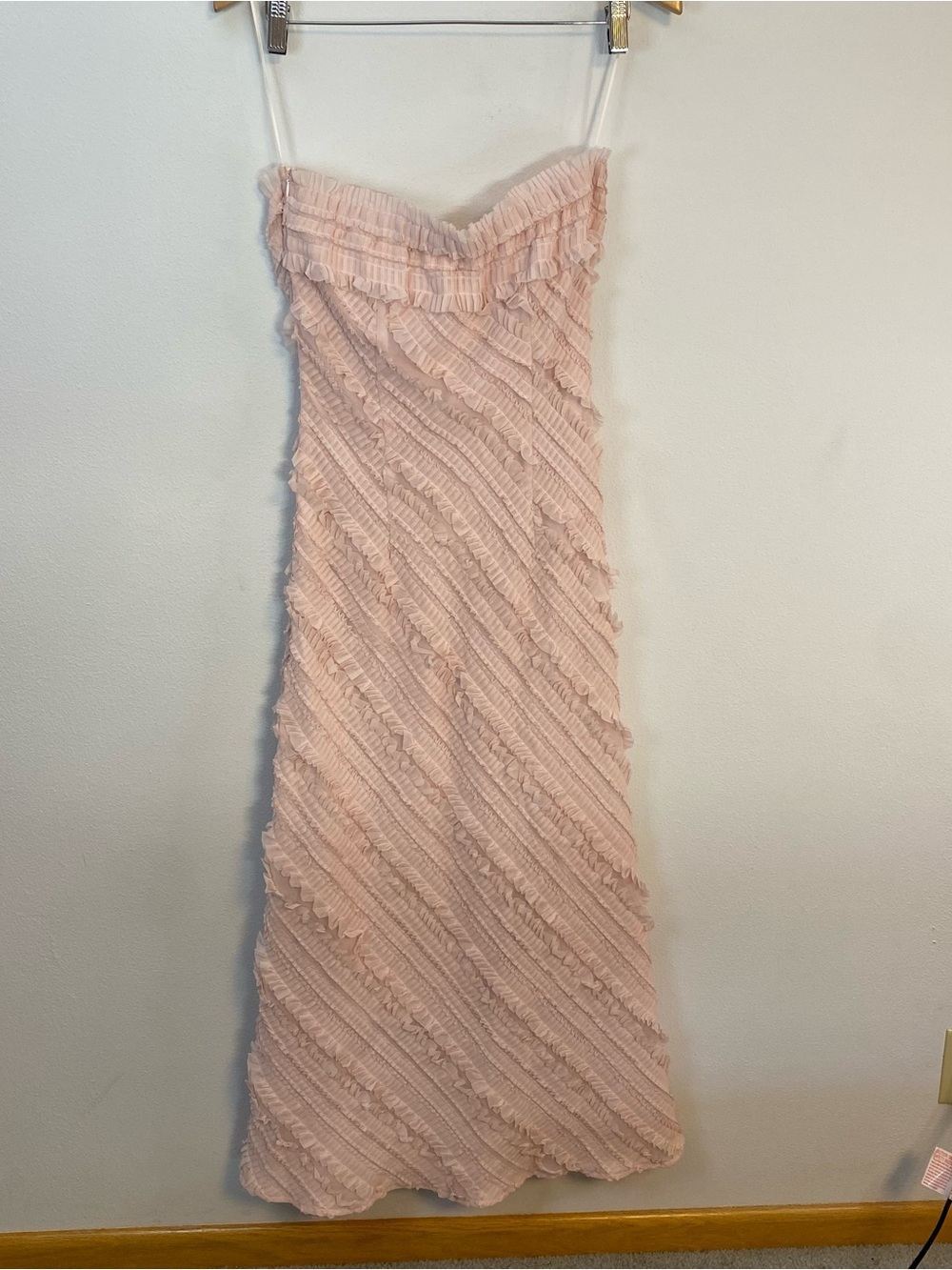 Fate Boutique Give Me Peace Dusty Punk Ruffle Strapless Maxi Dress Medium - Picture 6 of 8